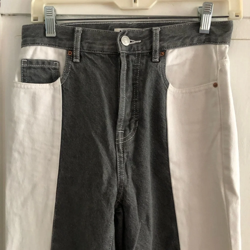 PacSun Color Block High Rise Straight Leg Jeans